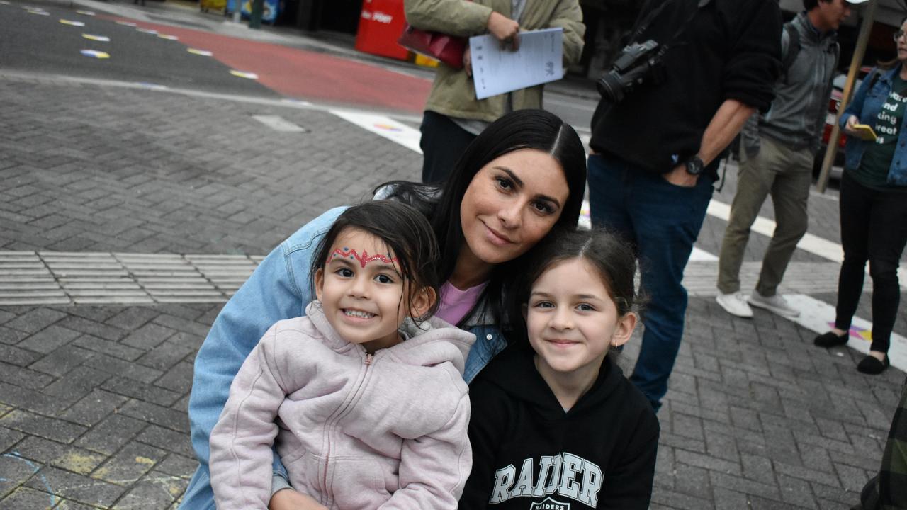 Families &amp; friends enjoy a Friday night out at the Unlock the Block event at Darcy Doyle Place, Ipswich, on August 12, 2022. Picture: Peta McEachern