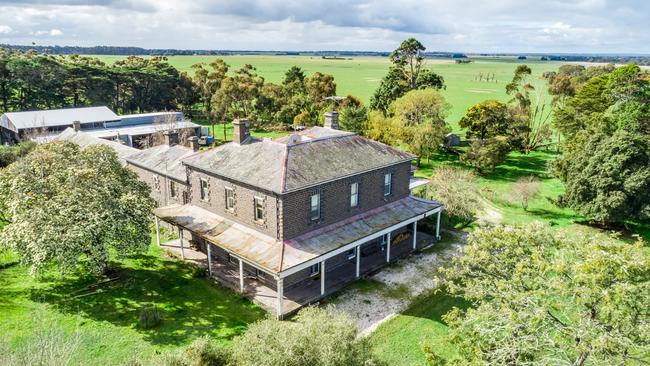 Golden oldie: Ingleby has an 1860s bluestone Georgian mansion with an adjoining building, and its 339ha spread has been used for the Kathandra Limousin stud.