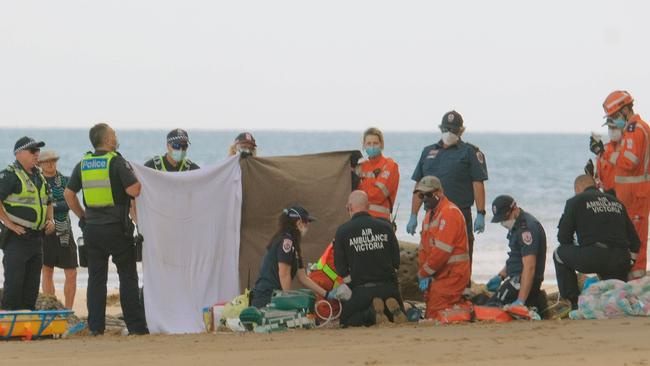 A man has died after a cliff collapsed near Bells Beach. Picture: Mark Wilson