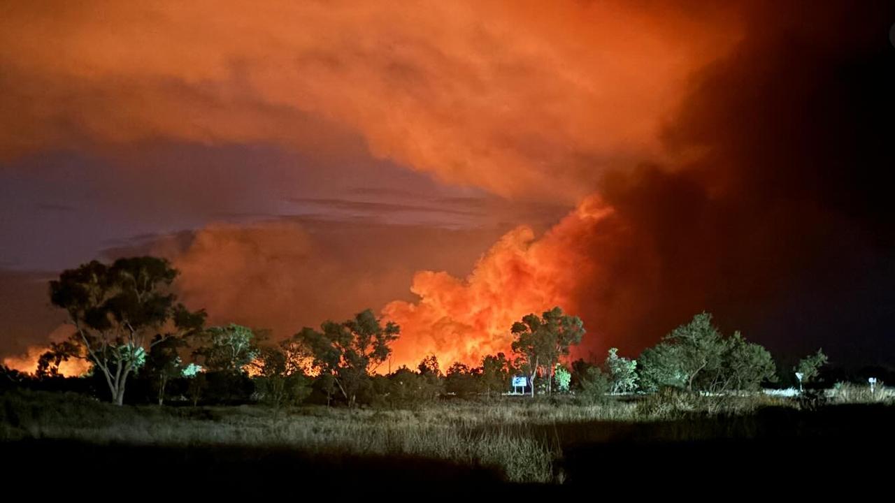 Bushfires NT confirmed that three blazes, at Wycliffe Well, McLaren Creek, and Nguyarramini had merged into the McLaren Creek complex fire on Saturday, October 5. The bush fire was burning near the Karlu Karlu, Devils Marbles Conservation Reserve, 105km south of Tennant Creek.