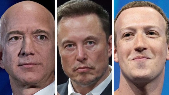 Inside property portfolios of the world’s richest men. Picture: Andrew Harrer/Bloomberg via Getty Images; Chesnot/Getty Images;Christophe Morin/IP3/Getty Images