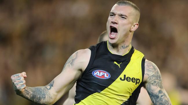 Is Dustin Martin capable of winning the Coleman Medal if played as a permanent forward? Picture: Alex Coppel