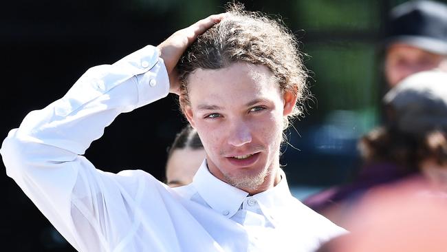 Jyrah James Dittman leaves Maroochydore Court House. Picture: Patrick Woods.