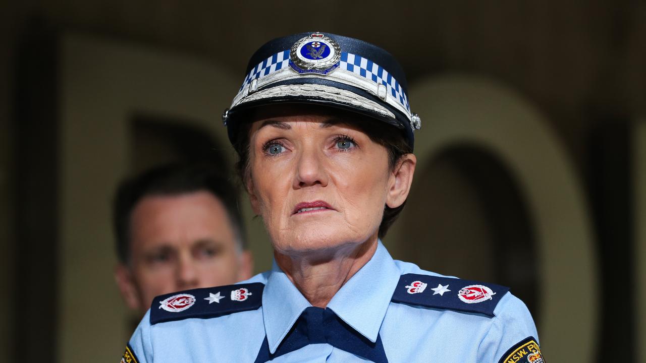 NSW Police Commissioner Karen Webb declared Monday night’s incident a terrorist attack in the early hours of Tuesday. Picture: NCA Newswire / Gaye Gerard