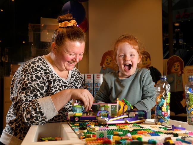 Natalie Borchard with daughter and LEGO fan Winifred 4. Picture: Tricia Watkinson W