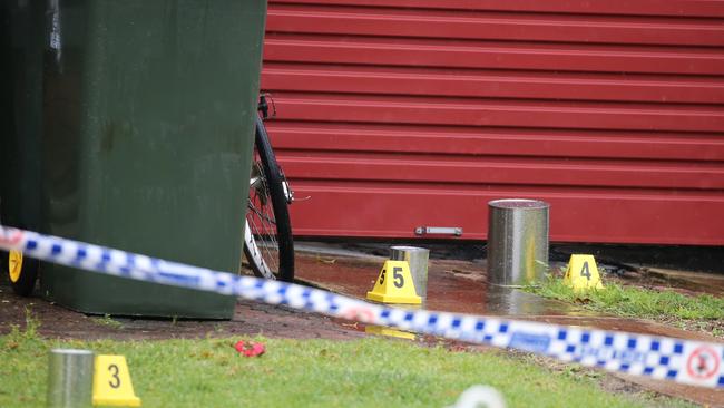 The scene is forensically examined. Picture: John Grainger