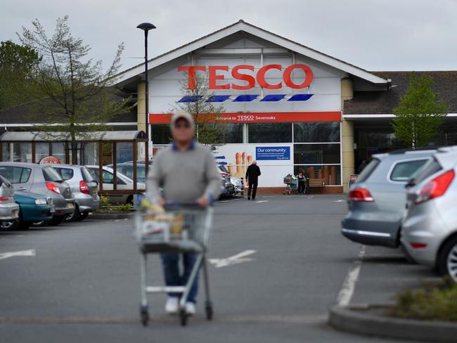 The average family can shop very cheaply at Tesco in the UK. Picture: AFP