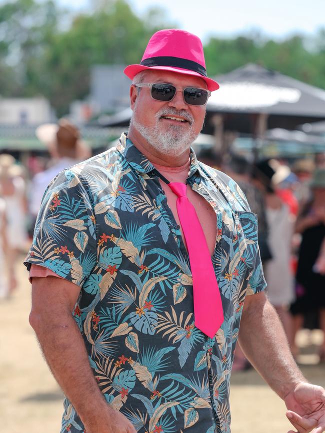 Having a ball at The Great Northern Darwin Cup at Fannie Bay Turf Club is Ben Gray. Picture: Glenn Campbell