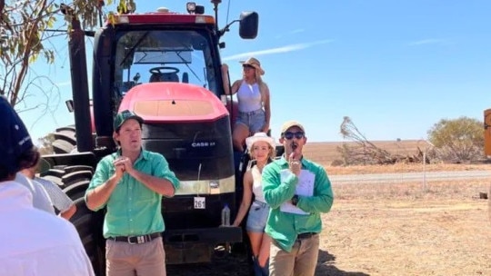 Two skimipies hired to help sell farming machinery at local auction have sparked outrage among WA's agricultural community. Picture X.