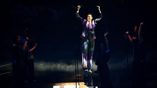 Singer Maro performs for Portugal during the final of the Eurovision Song Contest 2022. Picture: AFP