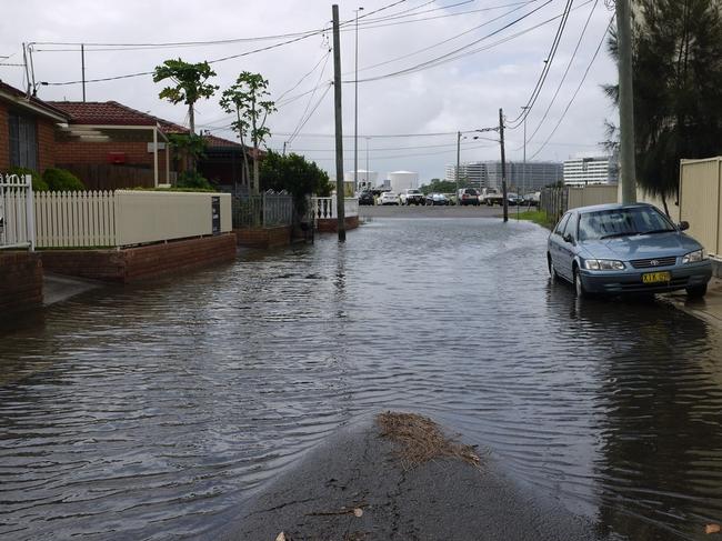 Streets are seen flooded across the warning areas on Sunday. Picture: NSW SES Facebook