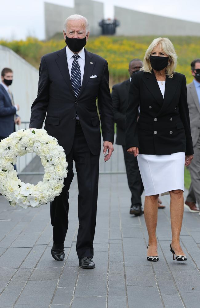 Pencil skirts and blazers form a key part of the First Lady’s wardrobe. Picture: Getty Images