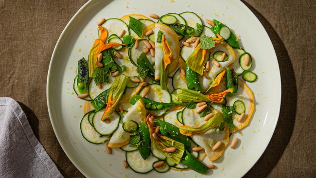 Peas and zucchini salad recipe. Picture: Nikki To