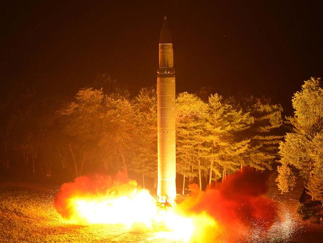 North Korea has sparked global condemnation over a series of missile launches and a nuclear test this year. Picture: AFP/KCNA