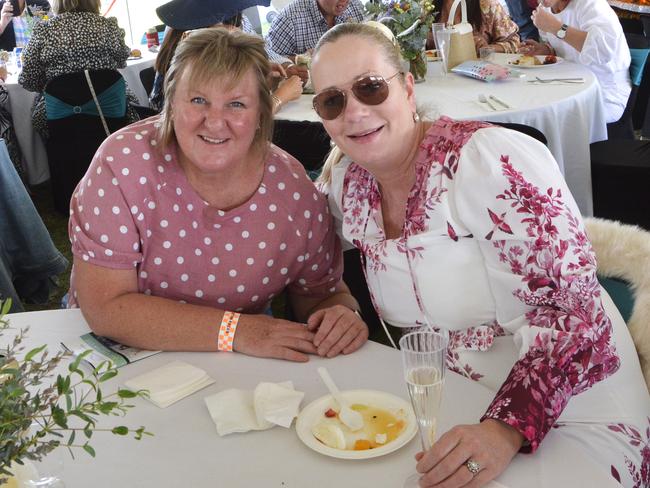 At the Clifton Races are (from left) Adi and Jodie, Saturday, October 28, 2023. Picture Jessica Klein