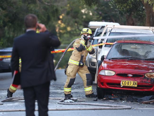 NSW Fire and Rescue put out the blaze at the Newtown boarding house.