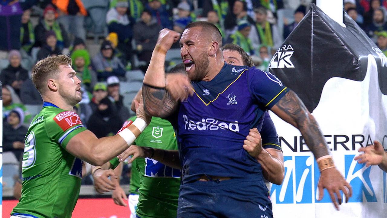 Nrl 2021 Canberra Raiders Vs Melbourne Stormscores Videos George Williams Nelson Asofa Solomona Nicho Hynes Craig Bellamy Ricky Stuart