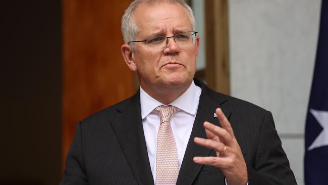 Prime Minister Scott Morrison at Parliament House in Canberra. Picture: NCA NewsWire / Gary Ramage