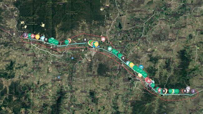 The proposed Inland Rail route from Helidon to Calvert is one of two routes which will go through Ipswich.