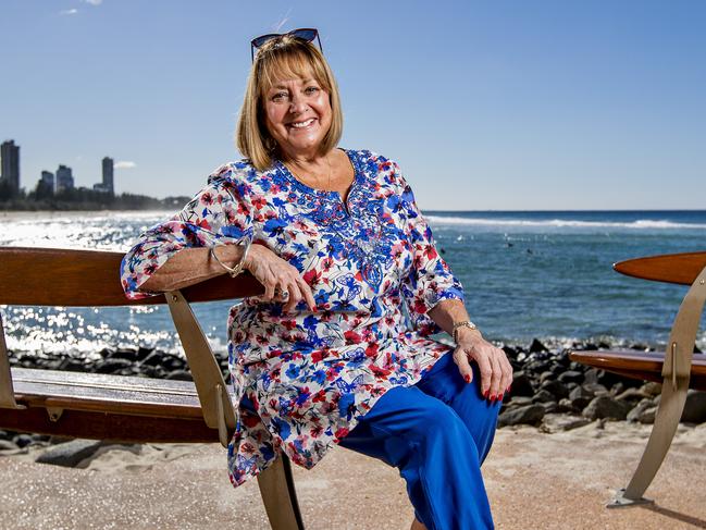 Denise Drysdale at Burleigh Beach. Picture: Jerad Williams