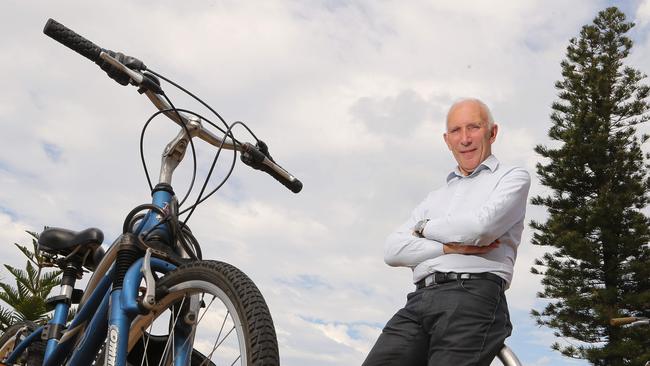 Phil Liggett, the international voice of cycling and long-serving Tour de France commentator, is on the Gold Coast for the Oceanway Ride. Picture Glenn Hampson