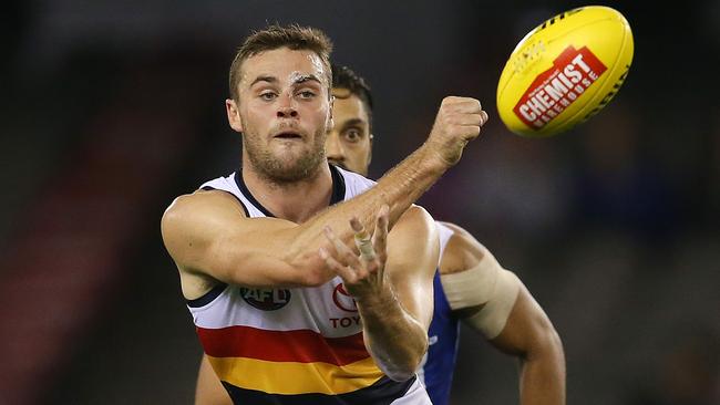 AFL Round 4. 13/04/2019. North Melbourne v Adelaide at Marvel Stadium .   Adelaide's Brad Crouch     . Pic: Michael Klein.