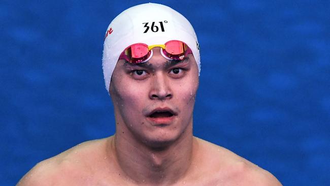 China's Sun Yang at the 2019 World Championships in Gwangju, South Korea. Imagine the conflict of interest if Sun Yang was investigating Sun Yang. Picture: Ed Jones/AFP