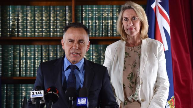 Victorian Opposition Leader John Pesutto and opposition health spokeswoman Georgie Crozier. Picture: NCA NewsWire/Nicki Connolly