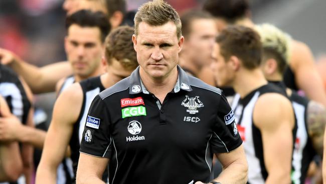 The pressure continues to build on Nathan Buckley. Picture: AAP Images