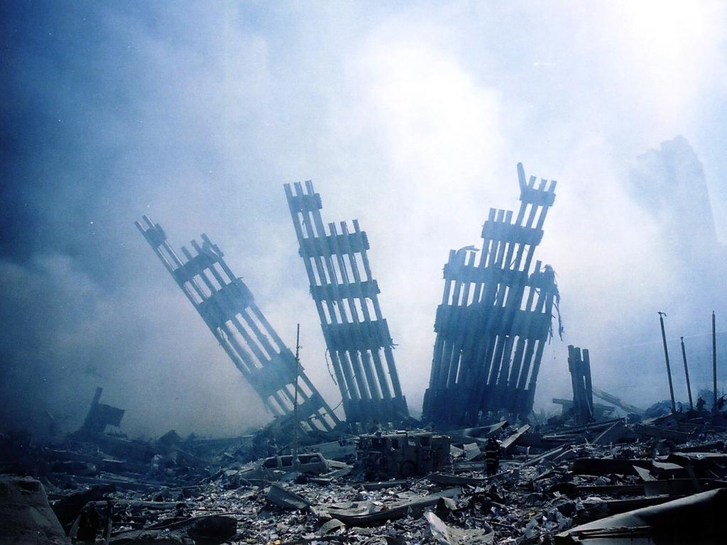 The rubble of the World Trade Centre. Picture: Alex Fuchs/AFP