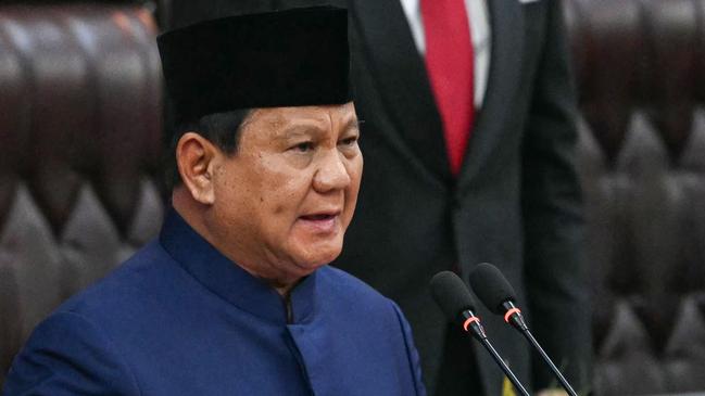 Indonesian President Prabowo Subianto. Picture: AFP