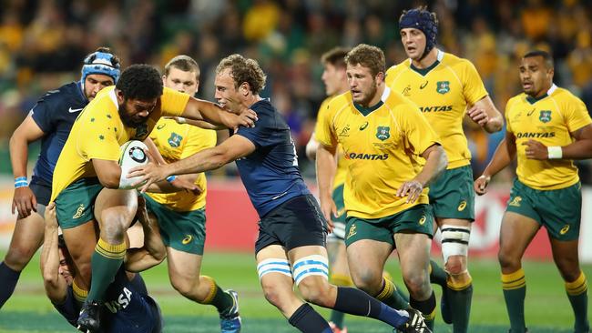 The Wallabies taking on Argentina in Perth last season.