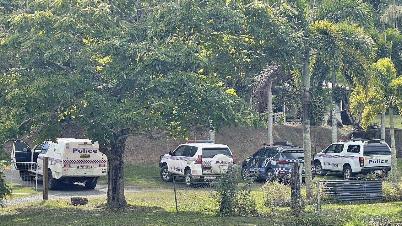 Police at the scene of an alleged abduction from The Leap, near Mackay. August 12, 2022. Picture: Janessa Ekert