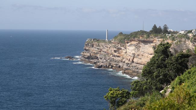 The cliffs closest to the Caddick house in Sydney’s Dover Heights. Picture: John Grainger