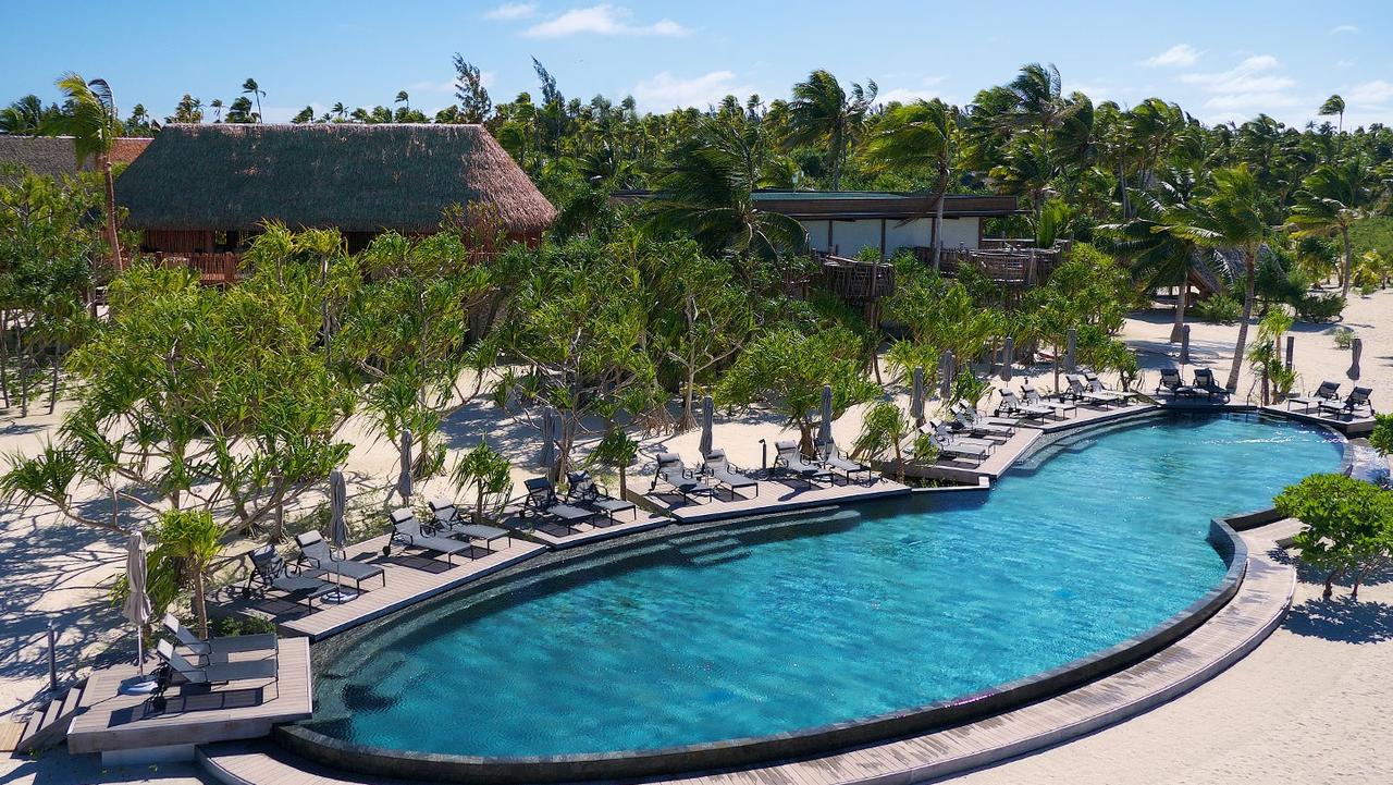 There are 35 private villas on the island — each with their own pool. Picture: The Brando