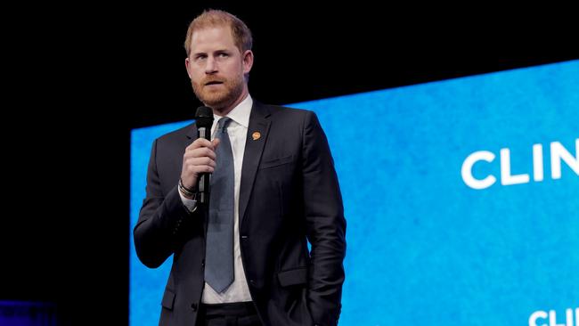 Prince Harry, Duke of Sussex speaks onstage during Day 2 of the Clinton Global Initiative 2024 Annual Meeting. Picture: Craig Barritt/Getty Images for Clinton Global Initiative