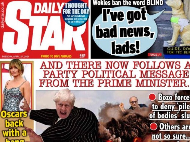 Front pages slam UK PM Boris Johnson