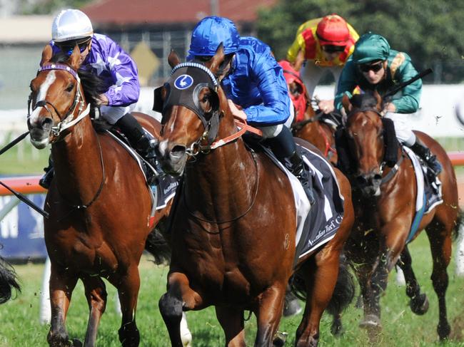 Race 5 - 2:35PM STAN FOX STAKES (1500 METRES). Winner 'Impending' ridden by James McDonald.