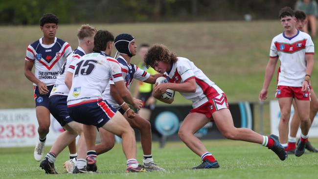 BJ Pumpa in action for Monaro Colts against the Central Coast Roosters in round one of the Andrew Johns Cup. Picture: Sue Graham