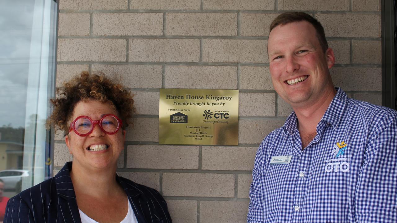 Property Industry Foundation CEO Kate Mills and South Burnett CTC CEO Jason Erbacher at the officially opening of Haven House Kingaroy, on February 4 2025.