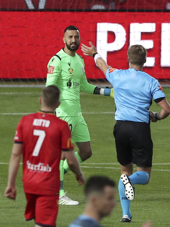 Paul Izzo concedes a penalty via a VAR decision.