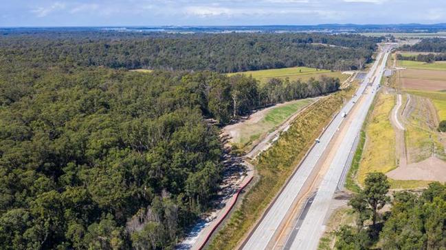 Section of new Pacific Highway upgrade.