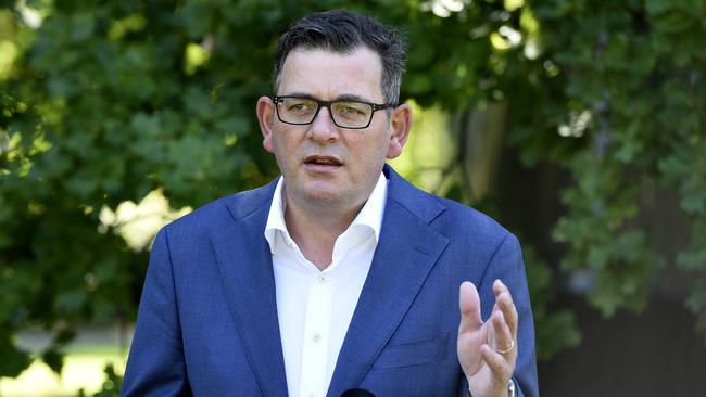 Premier Daniel Andrews says the government is working hard to get day procedures back on track. Picture: Andrew Henshaw