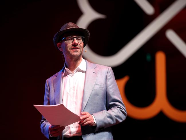 16/11/2018 Alex Waislitz apeaking at the Sohn Hearts and Minds Investment Conference at Haymer Hall in Melbourne. Picture : David Geraghty / The Australian.