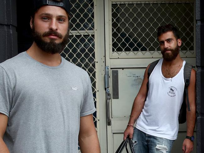 Backpackers L-R Marcos Renison from Argentina, Josh Dagan from Israel and Leeza Lapshin from Canada are worried the Australian government will force them back to their homelands due to the coronavirus pandemic sweeping the world. Picture: Toby Zerna