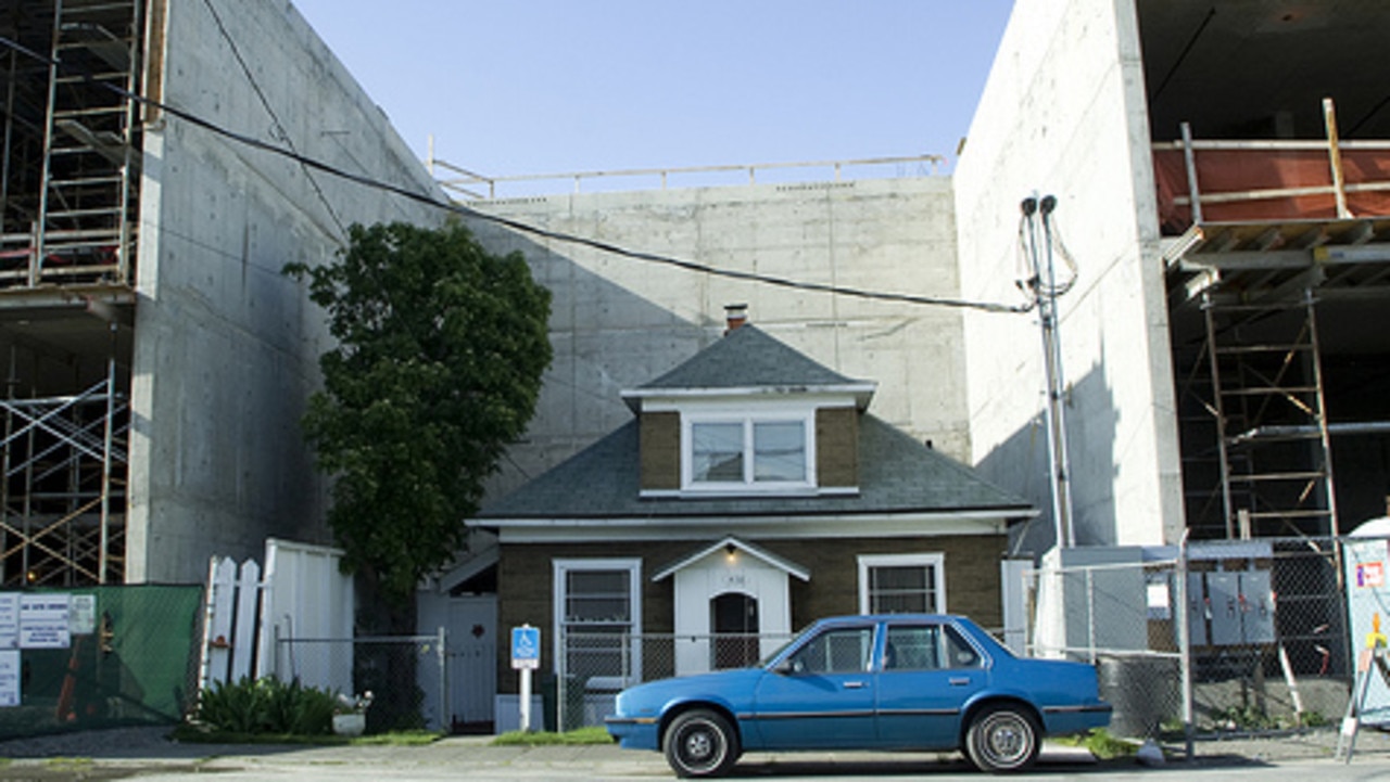 The famous home of the late Edith Macefield, who refused to sell to developers, in Seattle.