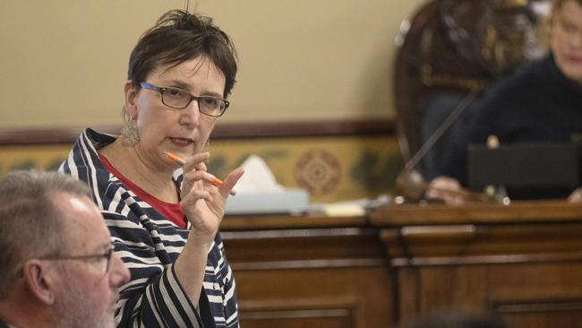 Deputy Lord mayor Helen Burnet at the City of Hobart Council chambers. Picture Chris Kidd