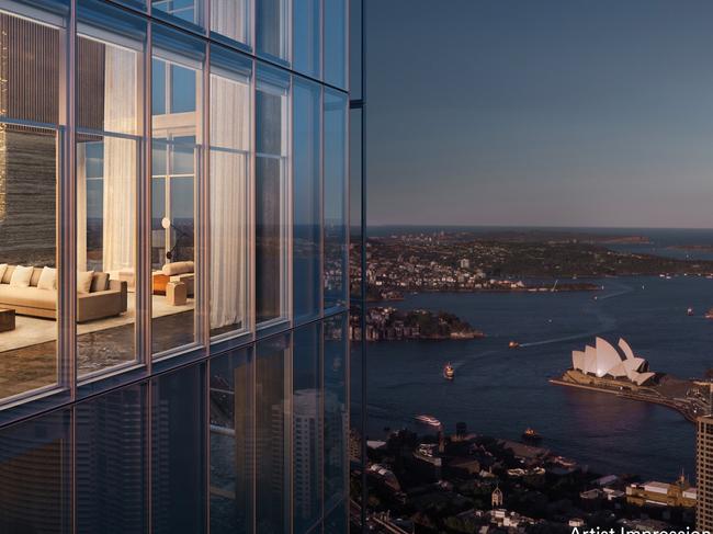 Renders: The penthouse of Lendlease’s One Sydney Harbour project at Barangaroo South is now officially the nation’s most expensive home after selling for more than $140 million. The sale also breaks the elusive $100,000 per square metre barrier.