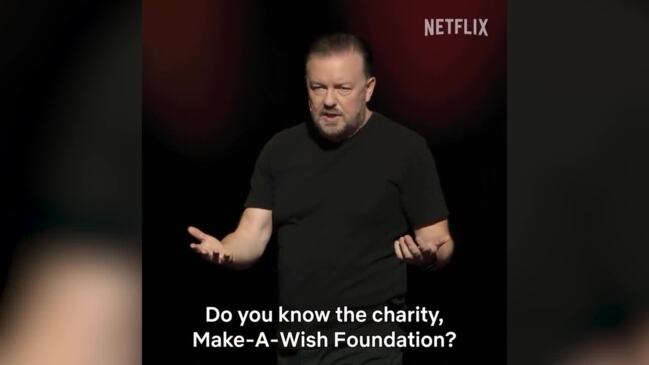 Ricky Gervais slammed for joking about terminally ill children