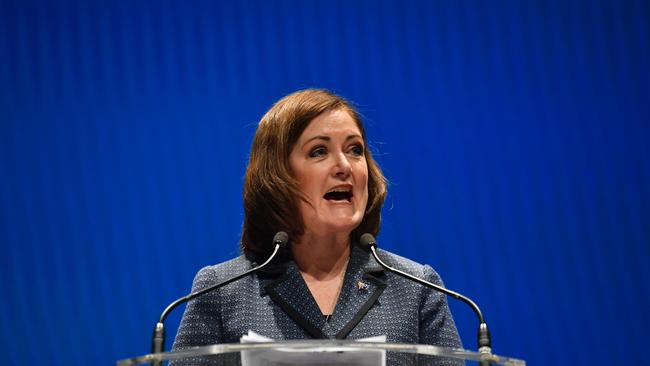 Liberal member for Corangamite Sarah Henderson during the Liberal Party campaign launch. Picture: AAP